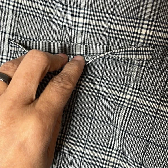 Simple Vera Wang Women Black White Checkered Stretch Pants XXL 2XLARGE PLUS SIZE - Picture 4 of 9